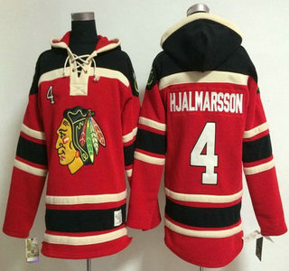 Old Time Hockey Chicago Blackhawks #4 Niklas Hjalmarsson Red Kids Hoody