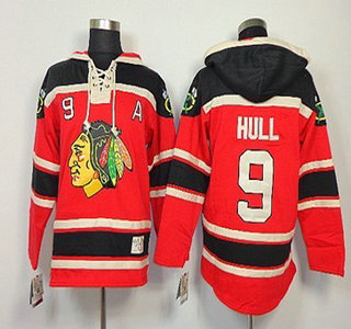 Old Time Hockey Chicago Blackhawks #9 Bobby Hull Red Hoody