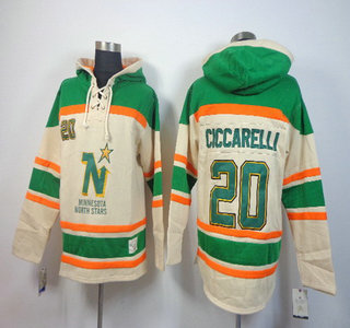 Old Time Hockey Dallas Stars #20 Dino Ciccarelli Cream Hoody