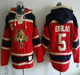 Old Time Hockey Florida Panthers #5 Aaron Ekblad Red Hoody