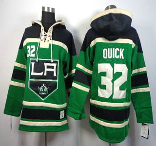 Old Time Hockey Los Angeles Kings #32 Jonathan Quick Green Hoody