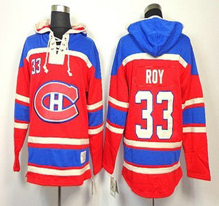 Old Time Hockey Montreal Canadiens #33 Patrick Roy Red Hoody