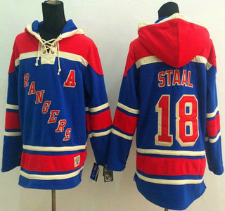 Old Time Hockey New York Rangers #18 Marc Staal Light Blue Hoody