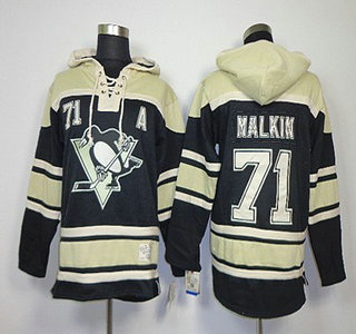 Old Time Hockey Pittsburgh Penguins #71 Evgeni Malkin Black Hoody