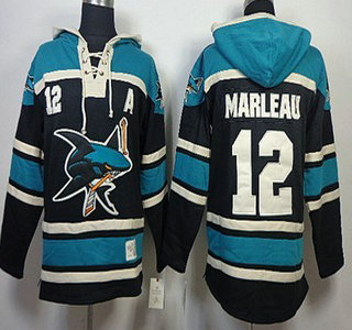 Old Time Hockey San Jose Sharks #12 Patrick Marleau Black Hoody