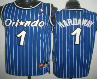 Orlando Magic #1 Penny Hardaway Blue Hardwood Classics Soul Swingman Throwback Jersey