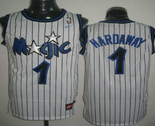 Orlando Magic #1 Penny Hardaway White Hardwood Classics Soul Swingman Throwback Jersey