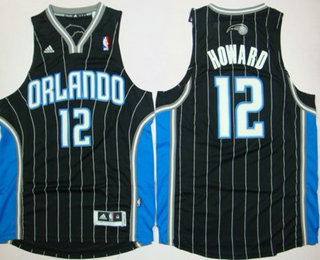 Orlando Magic #12 Dwight Howard Revolution 30 Swingman Black Jersey