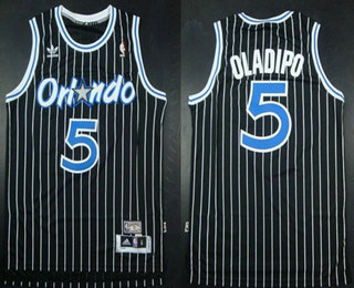 Orlando Magic #5 Victor Oladipo Black Hardwood Classics Soul Swingman Throwback Jersey