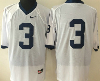 Penn State Nittany Lions #3 Brandon Beachum No Name White College Football Jersey