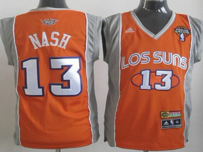 Phoenix Suns #13 Steve Nash Latin Nights Orange Authentic Jersey