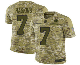 Redskins #7 Dwayne Haskins Camo Youth Stitched Football Limited 2018 Salute to Service Jersey