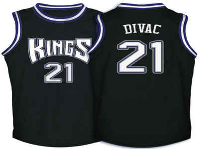 Sacramento Kings 21 Vlade Divac black Jersey