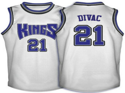 Sacramento Kings 21 Vlade Divac white Jersey