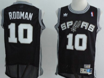 San Antonio Spurs 10 Dennis Rodman White Throwback Swingman Jersey