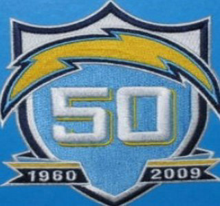 San Diego Chargers 50th Anniversary Patch