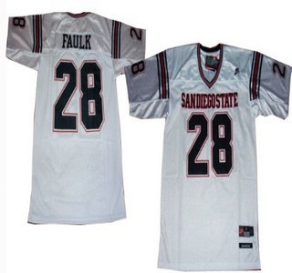San Diego State Aztecs #28 Marshall Faulk White Jersey