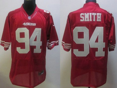 San Francisco 49ers 94 Justin Smith Red 2012 Nike NFL Elite Jerseys 