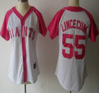 San Francisco Giants #55 Tim Lincecum 2012 Fashion Womens Jersey
