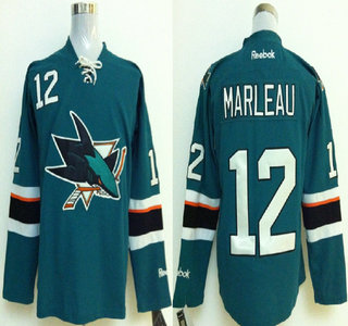 San Jose Sharks #12 Patrick Marleau 2014 Stadium Series Green Jersey
