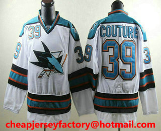 San Jose Sharks #39 Logan Couture White Jersey