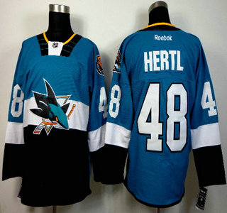 San Jose Sharks #48 Tomas Hertl 2015 Stadium Series Blue With Black Jersey
