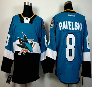 San Jose Sharks #8 Joe Pavelski 2015 Stadium Series Blue With Black Jersey