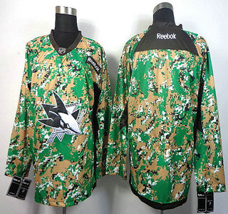 San Jose Sharks Blank 2014 Camo Jersey