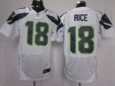 Nike Seattle Seahawks 18 Sidney Rice White 2012 Nike NFL Elite Jersey