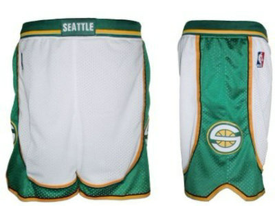 Seattle Supersonics White Shorts