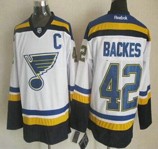 St. Louis Blues #42 David Backes 2014 Blue Jersey