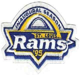 St Louis Rams inaugurals Seasons 1995 patchs