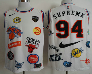 Nike With NBA for Logo White Stitched Jersey