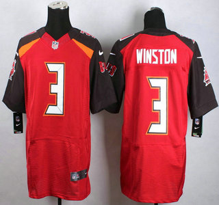 Tampa Bay Buccaneers #3 Jameis Winston 2015 NFL Draft 1st Overall Pick Nike Red Elite Jersey