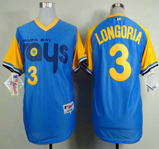 Tampa Bay Rays #3 Evan Longoria 1988 Light Blue Jersey