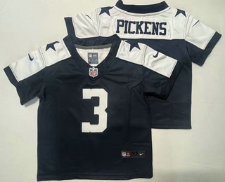Toddler Dallas Cowboys #3 George Pickens Limited Navy Alternate Vapor Jersey