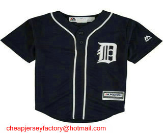 Toddler Detroit Tigers Blank Navy Alternate Cool Base Team Jersey