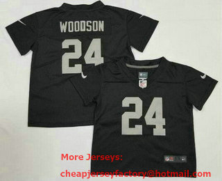 Toddler Las Vegas Raiders #24 Charles Woodson Limited Black Vapor Jersey