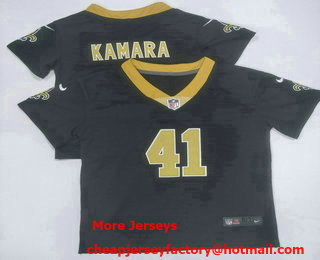 Toddler New Orleans Saints #41 Alvin Kamara Black 2022 Vapor Stitched Jersey