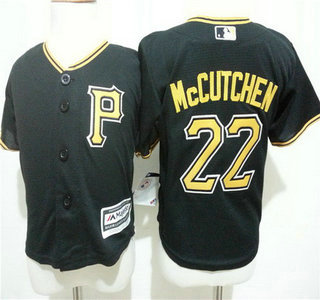 Toddler Pittsburgh Pirates #22 Andrew McCutchen Alternate Black 2015 MLB Cool Base Jersey