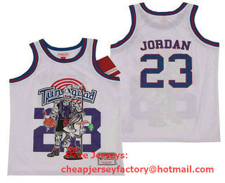Tune Squad 23 Michael Jordan White Hardwood Classics Skull Edition Movie Jersey