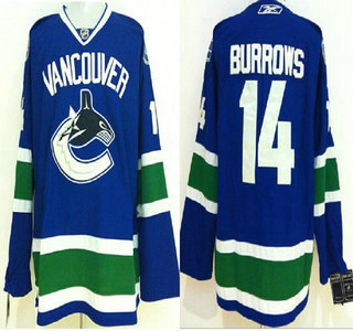Vancouver Canucks #14 Alexandre Burrows Blue Jersey