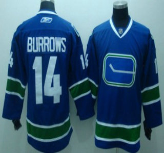 Vancouver Canucks #14 BURROWS Blue Third Jersey