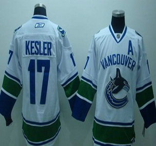Vancouver Canucks #17 KESLER White Jersey