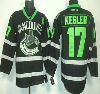 Vancouver Canucks #17 Ryan Kesler 2012 Black Ice Jersey