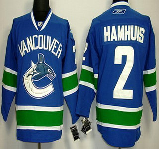 Vancouver Canucks #2 Hamhuis Blue Jersey