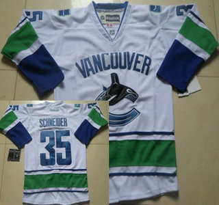 Vancouver Canucks #35 Cory Schneider White Jersey