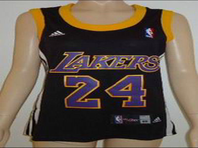 WOMEN Los Angeles Lakers 24 Kobe Bryant BLACK Jersey