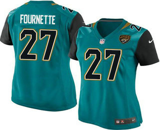 Women's 2017 NFL Draft Jacksonville Jaguars #27 Leonard Fournette Teal Green Team Color Stitched NFL Nike Game Jersey