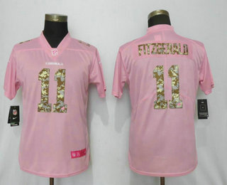 Women's Arizona Cardinals #11 Larry Fitzgerald Pink Camo Fashion 2019 Vapor Untouchable Stitched NFL Nike Limited Jersey